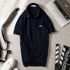 Áo thun nam cổ trụ lacoste xanh đen N2009