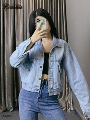 Áo khoác jean túi going to lose xanh A4890