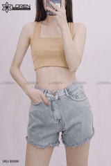 Quần jean short tua xanh B5090