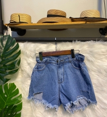 Quần jean short tua xanh B5028