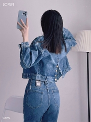 Áo khoác jean LOREN nút kiểu xanh A4099