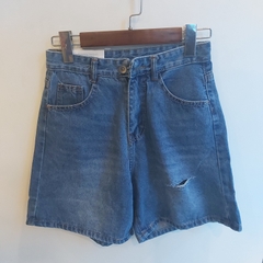 Quần jean ngố rách xanh B5340