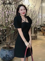 Đầm LOREN tay phồng cột dây C1932