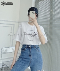 Áo thun nữ LOREN girls support trắng A2675