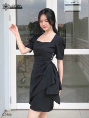 Đầm nhúng eo đen C1466