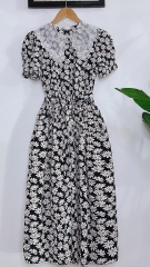 Đầm hoa cúc đen C1126