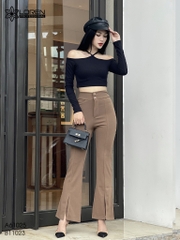 Quần tây ống loe nữ Loren xẻ lai B11023