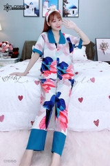 Đồ ngủ pijama tay ngắn quần dài vàng D1666