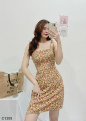 Đầm 2 dây cúp ngực cam C1309