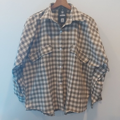 Áo sơ mi tay phồng caro vàng A1338