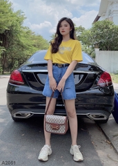 Áo thun nữ LOREN givenchy vàng A2051