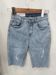 Quần jean ngố tua xanh B5235