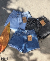 Quần jean short 2 nút tua xanh B5115