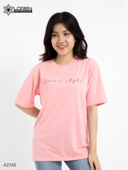 Áo thun nữ LOREN chữ Loren style hồng A2743