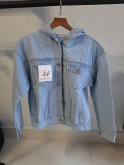 Áo khoác jean LOREN kiểu nón xanh A4086