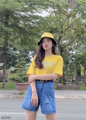 Áo thun nữ LOREN givenchy vàng A2051