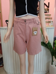 Quần jean ngố kiểu túi trơn hồng B5251