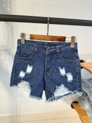 Quần jean short rách xanh B5014