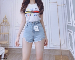 Quần jean short tua xanh B5013