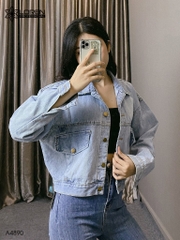 Áo khoác jean túi going to lose xanh A4890