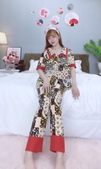Đồ ngủ pijama tay ngắn quần dài kem D1669