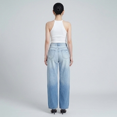 Quần jean nữ LOREN ống rộng wash B51062