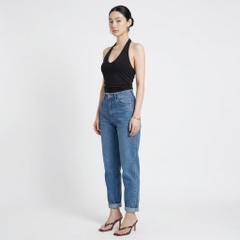 Quần jean baggy LOREN trơn tua xanh B5591