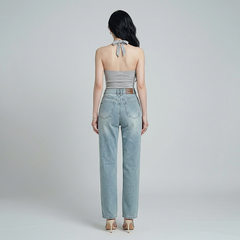 Quần Jean ống suông Nữ LOREN PT11133