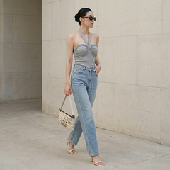 Quần Jean ống suông Nữ LOREN PT11133