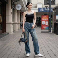 Quần Jean ống suông Nữ LOREN PT11134