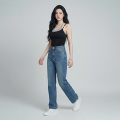 Quần Jean ống suông Nữ LOREN PT11134