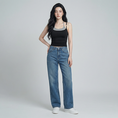 Quần Jean ống suông Nữ LOREN PT11134