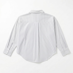 Áo sơ mi nữ form rộng LOREN cotton Oxford tối giản WASH11140
