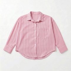 Áo sơ mi nữ form rộng LOREN cotton Oxford tối giản WASH11140