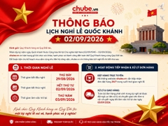 THÔNG BÁO LỊCH NGHỈ LỄ QUỐC KHÁNH 02/09/2026