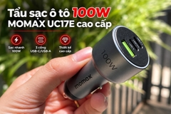 Trên tay Tẩu sạc ô tô 100W MOMAX UC17E cao cấp cho laptop, iPhone