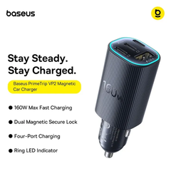 Bộ sạc ô tô từ tính Baseus PrimeTrip VP2 A+3C 160W
