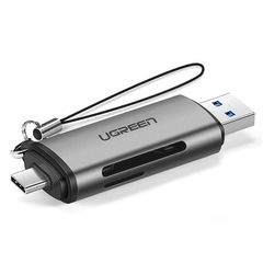 Đầu đọc thẻ nhớ SD - TF chuẩn USB Type C và USB 3.0 Ugreen 50706 chính hãng