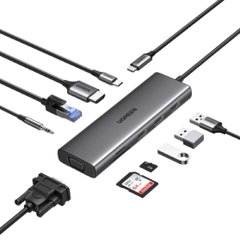 Hub chuyển đổi 10 in 1 Ugreen 15601 CM498 4K@30Hz