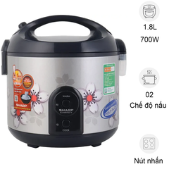 Nồi Cơm Điện Cơ Sharp KS-NR191STV Màu Bạc 1.8L Nhập Thái