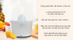Máy vắt cam Philips Daily Collection 25W 0,5 lít HR2738/00