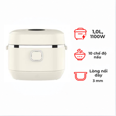 Nồi cơm điện cao tần Sharp KS-IH10IX-WH 1 lít màu trắng