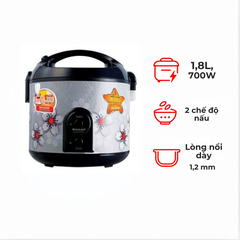 Nồi cơm điện SHARP KS-NR191STV"SS" 1.8 lít