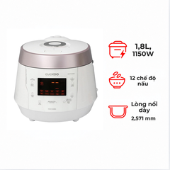 Nồi cơm điện tử áp suất Cuckoo CRP-PK1000S/P2PIVNCV  1.8 lít