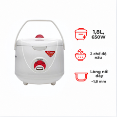 Nồi cơm điện Cuckoo CR-1021/WHVNCV 1.8 lít màu trắng
