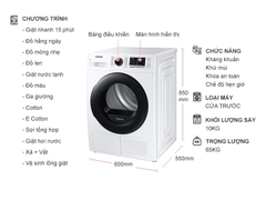 Máy giặt Samsung WW10TA046AE/SV Inverter 10 kg