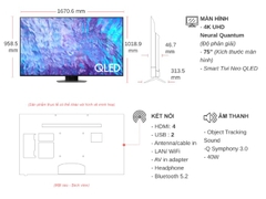 Tivi Samsung QA75Q80CAKXXV QLED 120hz 75 Inch 4K 2023