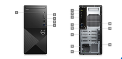 Máy tính để bàn Dell Vostro PCDE0597 3020 Tower - Core  i7-13700, 8GB DDR4 3200Mhz, SSD 512Gb PCIe NVMe, Win11 SL,1 year warranty