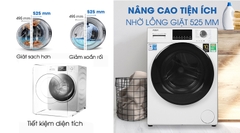 Máy giặt Aqua AQD-D900F W 9kg cửa ngang inverter lồng ngang