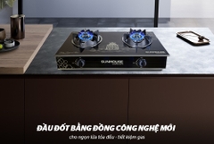 Bếp ga dương Sunhouse MMBB0787MT mặt kính.